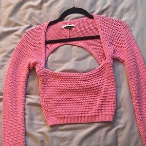 American Eagle Outfitters Pink Knit Crop Top